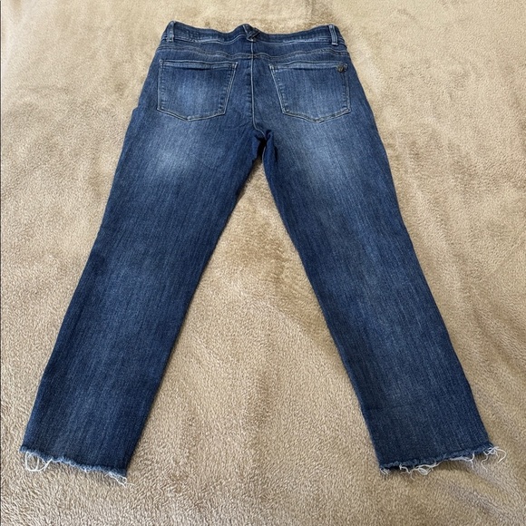 Wit & Wisdom Logan High Rise Ankle Dark Blue Straight Leg Jeans - Picture 4 of 14